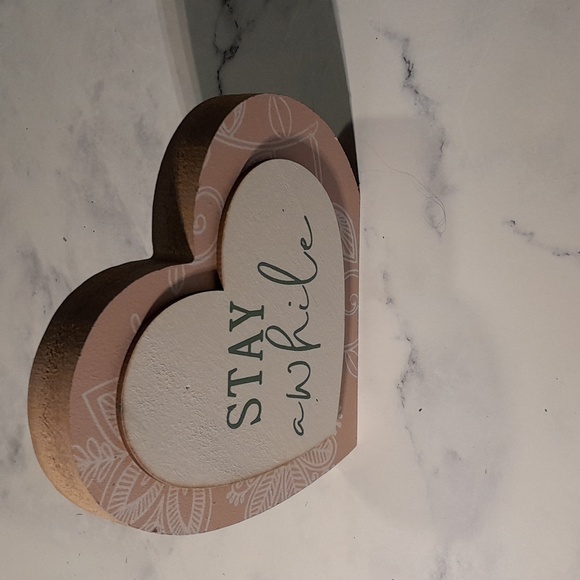Wooden Heart Sign - Picture 2 of 2